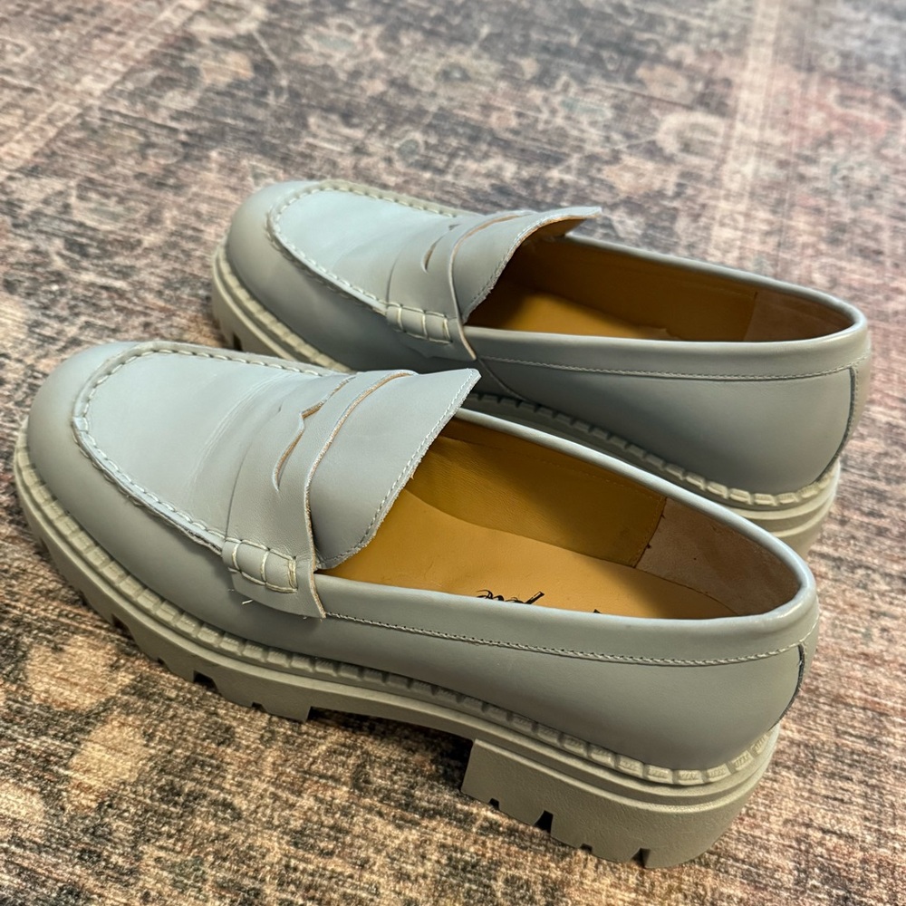 free people blue loafers